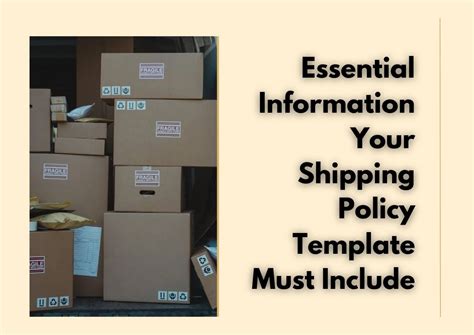Our Shipping Policies .
